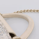 LOUIS VUITTON Capusine Hand Bag tweed Ivory LV Auth 198671SAM-8