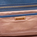 Miu Miu Hand Bag Leather 2way Blue Gold Tone Auth 198672A-20