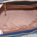 Miu Miu Hand Bag Leather 2way Blue Gold Tone Auth 198672A-11