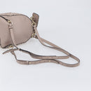 VALENTINO Rock studs Backpack Leather Beige Gold Tone Auth 198673M-9