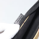 BURBERRY Nova Check Accessory Pouch PVC Leather Beige Silver Auth 198675A-12