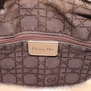 Christian Dior Cannage Lady Dior Large Hand Bag Patent Beige Gold Auth 198677A-20