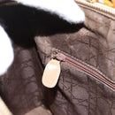 Christian Dior Cannage Lady Dior Large Hand Bag Patent Beige Gold Auth 198677A-23