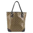 GUCCI GG Crystal Tote Bag Coated Canvas Outlet Beige Gold 353706 Auth 198678A-2
