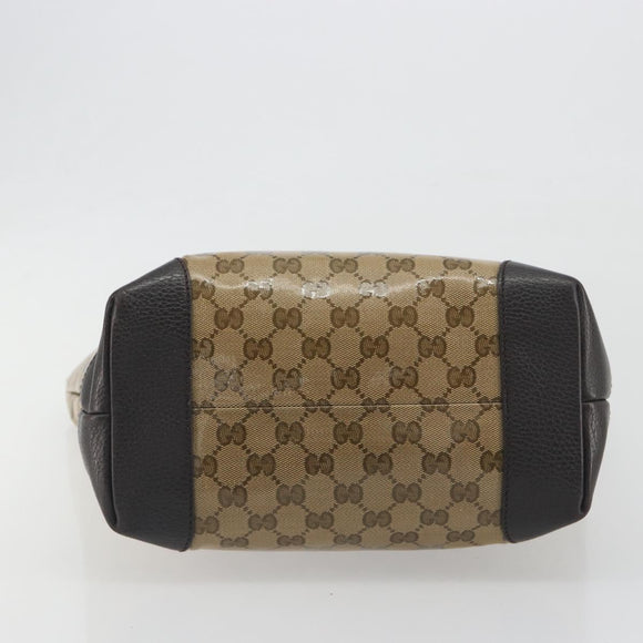 GUCCI GG Crystal Tote Bag Coated Canvas Outlet Beige Gold 353706 Auth 198678A