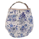 GUCCI Flora Horsebit Shoulder Bag Canvas Beige Gold 170014 Auth 198680M-1