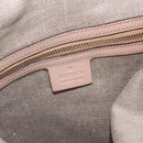 GUCCI Flora Horsebit Shoulder Bag Canvas Beige Gold 170014 Auth 198680M-19