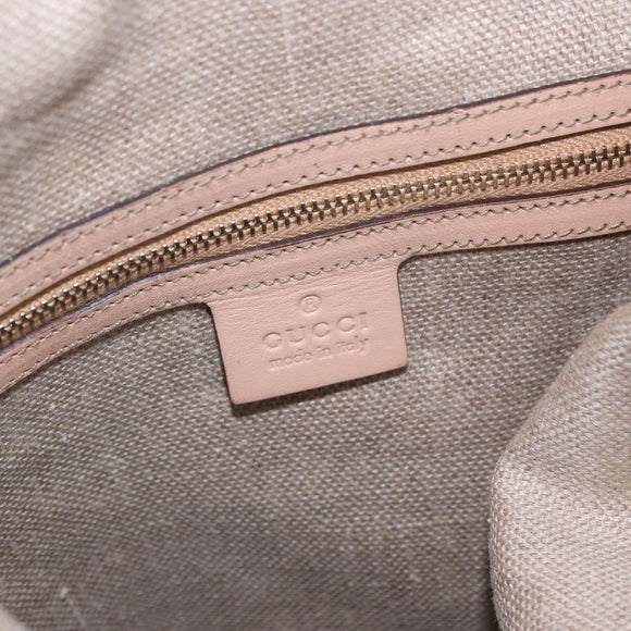 GUCCI Flora Horsebit Shoulder Bag Canvas Beige Gold 170014 Auth 198680M