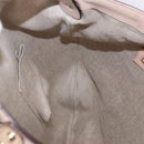 GUCCI Flora Horsebit Shoulder Bag Canvas Beige Gold 170014 Auth 198680M-21