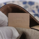 GUCCI Flora Horsebit Shoulder Bag Canvas Beige Gold 170014 Auth 198680M-11