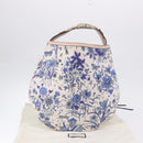 GUCCI Flora Horsebit Shoulder Bag Canvas Beige Gold 170014 Auth 198680M-12