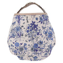 GUCCI Flora Horsebit Shoulder Bag Canvas Beige Gold 170014 Auth 198680M-2