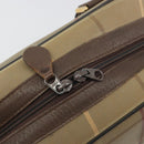 Burberrys Nova Check Hand Bag Canvas Brown Gold Auth 198681-16