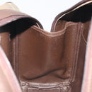 Burberrys Nova Check Hand Bag Canvas Brown Gold Auth 198681-19