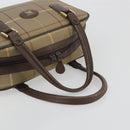 Burberrys Nova Check Hand Bag Canvas Brown Gold Auth 198681-7