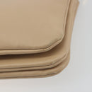 CELINE Trio Shoulder Bag Leather Beige Gold Auth 198683A-17
