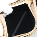 CELINE Trio Shoulder Bag Leather Beige Gold Auth 198683A-21