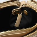 CELINE Trio Shoulder Bag Leather Beige Gold Auth 198683A-12