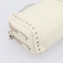 Miu Miu Matelasse Chain Shoulder Pouch Vitellolux Ivory Silver Auth 198684A-17