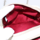 Miu Miu Matelasse Chain Shoulder Pouch Vitellolux Ivory Silver Auth 198684A-11