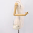 Miu Miu Matelasse Chain Shoulder Pouch Vitellolux Ivory Silver Auth 198684A-23
