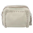 Miu Miu Matelasse Chain Shoulder Pouch Vitellolux Ivory Silver Auth 198684A-2