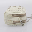 Miu Miu Matelasse Chain Shoulder Pouch Vitellolux Ivory Silver Auth 198684A-4