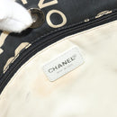 CHANEL Vichy Line Tote Bag Canvas Black Silver CC Auth 198686-17