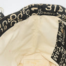 CHANEL Vichy Line Tote Bag Canvas Black Silver CC Auth 198686-18