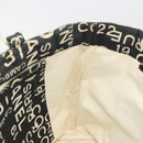 CHANEL Vichy Line Tote Bag Canvas Black Silver CC Auth 198686-19