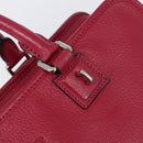 LOEWE Amazona 36 Hand Bag Leather Red Silver Auth 198687V-18