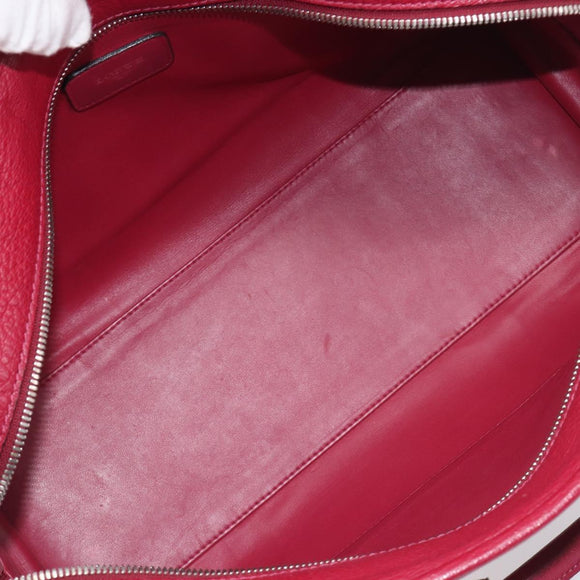 LOEWE Amazona 36 Hand Bag Leather Red Silver Auth 198687V
