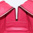 LOEWE Amazona 36 Hand Bag Leather Red Silver Auth 198687V-24