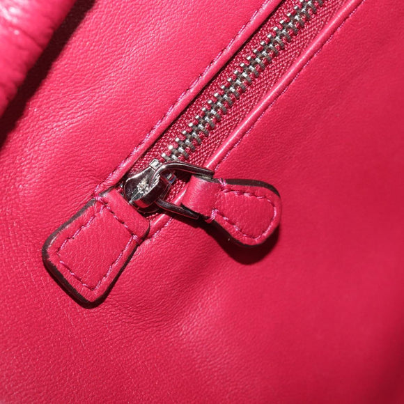 LOEWE Amazona 36 Hand Bag Leather Red Silver Auth 198687V
