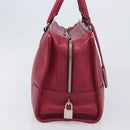 LOEWE Amazona 36 Hand Bag Leather Red Silver Auth 198687V-3