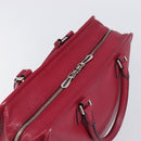 LOEWE Amazona 36 Hand Bag Leather Red Silver Auth 198687V-6