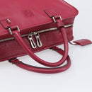 LOEWE Amazona 36 Hand Bag Leather Red Silver Auth 198687V-7