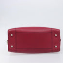 LOEWE Amazona 36 Hand Bag Leather Red Silver Auth 198687V-5
