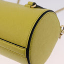 PRADA Chain Shoulder Bag Saffiano leather Yellow Gold Auth 198688M-13