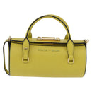PRADA Chain Shoulder Bag Saffiano leather Yellow Gold Auth 198688M-2
