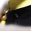 PRADA Chain Shoulder Bag Saffiano leather Yellow Gold Auth 198688M-23