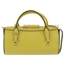 PRADA Chain Shoulder Bag Saffiano leather Yellow Gold Auth 198688M-3