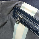 FENDI Hand Bag Canvas Navy Silver Auth 198689A-20