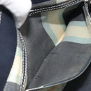 FENDI Hand Bag Canvas Navy Silver Auth 198689A-21