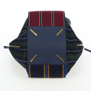 LOEWE Hammock Hand Bag Canvas 2way Navy Gold Auth 198690M-5