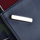 LOEWE Hammock Hand Bag Canvas 2way Navy Gold Auth 198690M-16