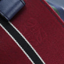 LOEWE Hammock Hand Bag Canvas 2way Navy Gold Auth 198690M-21