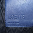 LOEWE Hammock Hand Bag Canvas 2way Navy Gold Auth 198690M-22