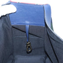 LOEWE Hammock Hand Bag Canvas 2way Navy Gold Auth 198690M-25