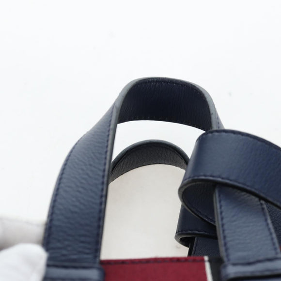 LOEWE Hammock Hand Bag Canvas 2way Navy Gold Auth 198690M